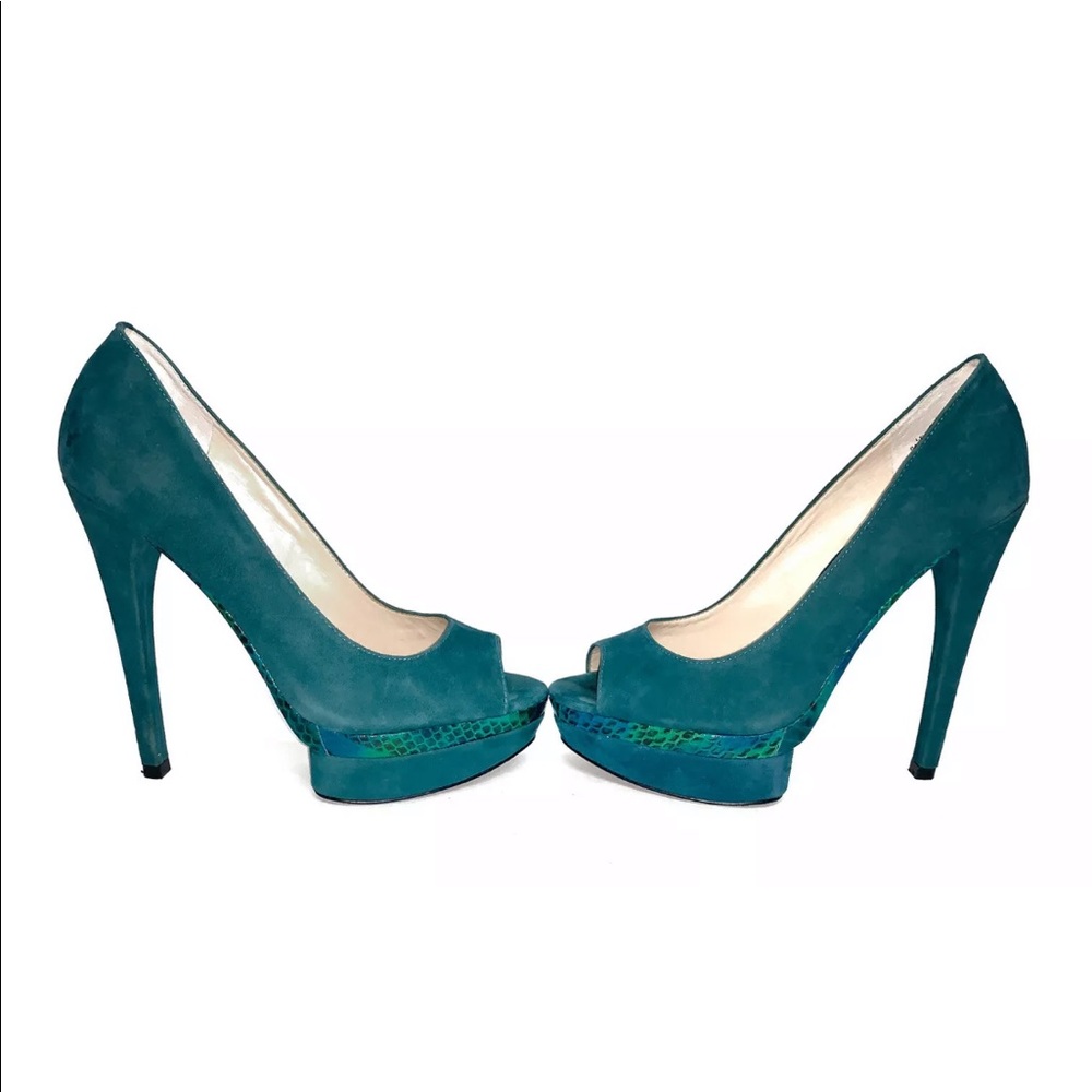 Boutique 9 Nixit Suede Platform Open Toe Heels View 3
